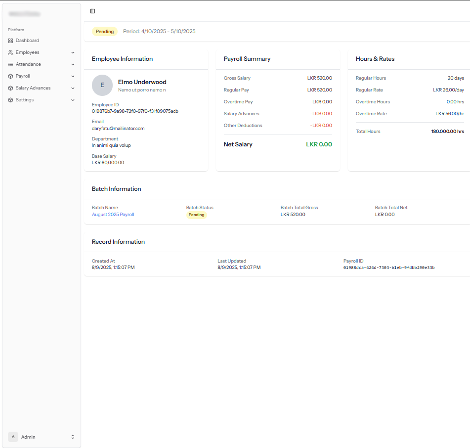 Attendance Management System